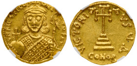 Philippicus (Bardanes), AD 711-713. Gold Solidus (4.43 g). Constantinople, 4th officina.