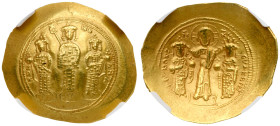 Romanus IV Diogenes, with Eudocia, Michael VII, Constantius and Andronicus (1068-1071). Gold Histamenon Nomisma (4.41 g). Constantinople.