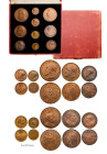 Bavaria and Prussia. Combined set of Karl Goetz 1913 Pattern Coinage.