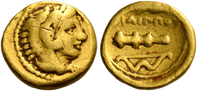 Kings of Macedonia, Philip II 359 – 336 and posthumous issues. 1/4 stater, Pella...