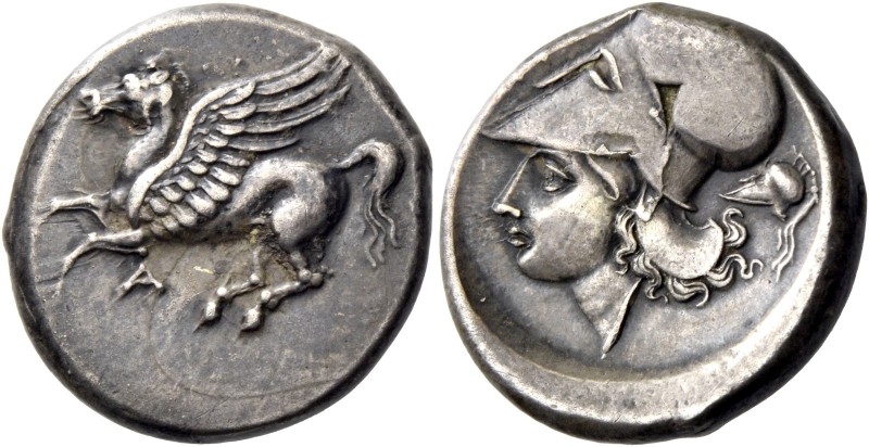 Acarnania, Argos. Stater circa 345-307 BC, AR 8.41 g. Pegasus flying l.; below, ...