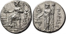 Cilicia, Nagidus. Stater circa 380-360, AR 10.85 g. Aphrodite, draped and wearing polos, seated l. on throne holding patera over garlanded altar; behi...