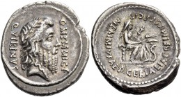 C. Memmius C.f. Denarius 56, AR 3.52 g. C·MEMMI·C·F· – QVIRINVS Laureate head of Quirinus r. Rev. MEMMIVS· AED·CERIALIA·PREIMVS·FECIT Ceres l. seated ...