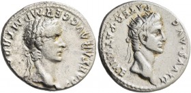 Gaius augustus, 37 – 41. Denarius circa 37-38, AR 3.65 g. Laureate head of Gaius r. Rev. Radiate head of Augustus r. C 2. RIC 16.
Rare. Surface on obv...