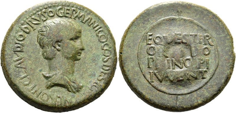 Nero caesar, 50 – 54. Sestertius, Thracian mint 50-54, Æ 28.61 g. Bare-headed, d...