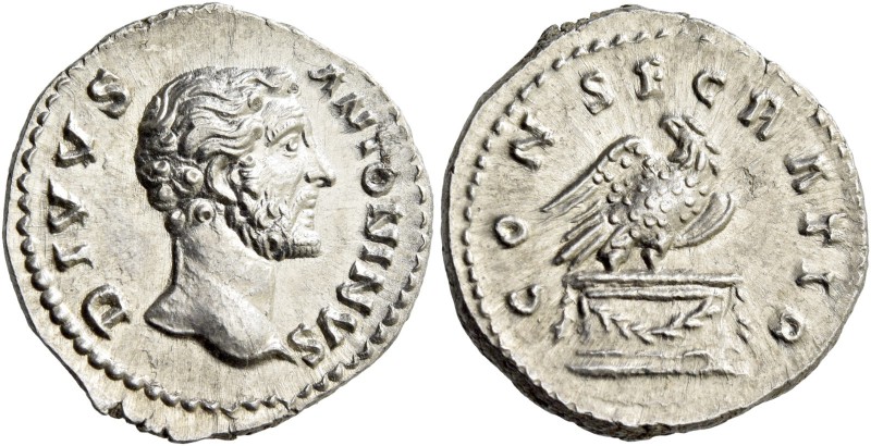 Antoninus Pius augustus, 138 – 161. Divus Antoninus Pius. Denarius after 161, AR...