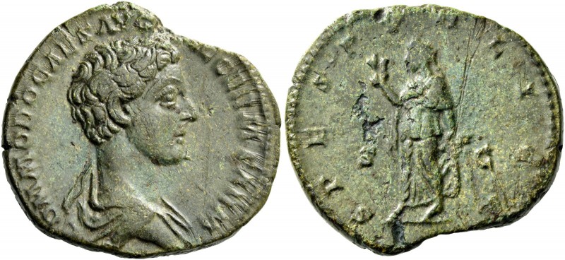 Commodus caesar, 175 - 177. As 175-176, Æ 10.46 g. Bare-headed, draped and cuira...