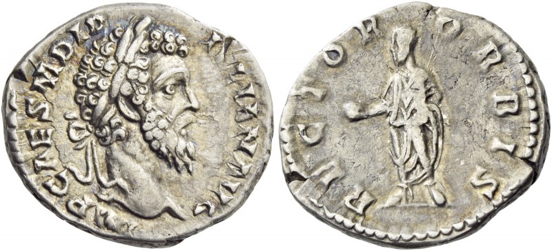 Didius Julianus, 193. Denarius 28th March-1st June 193, AR 2.74 g. Laureate head...