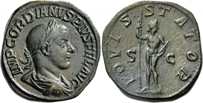 Gordian III augustus, 238 – 244. Sestertius 241-243, Æ 23.55 g. Laureate, draped...