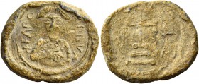 The Lombards. The Dukes of Spoleto. Faroaldus II, early VIII century. Seal early VIII century, Pb 12.31 g. + FARO – ALD DVX Bust facing, wearing robe,...