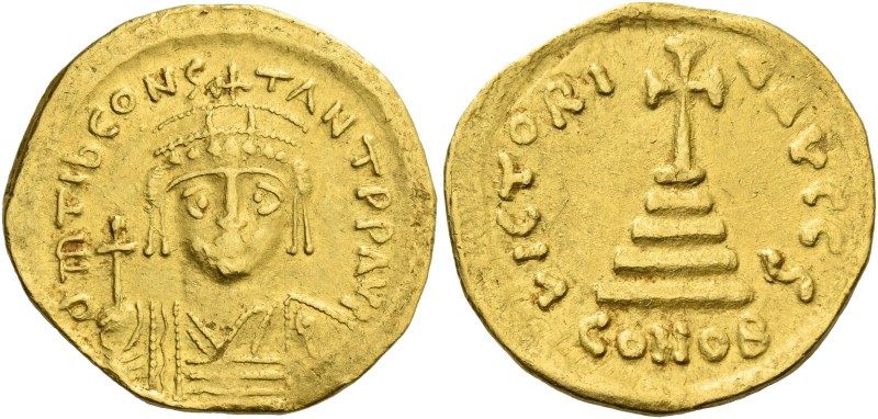 Tiberius II Constantine, 26 September 578 – 14 August 582. Solidus 579-582, AV 4...