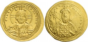 Constantine VIII, 15 December 1025 – 12 November 1028. Histamenon 1025-1028, AV 4.40 g. Nimbate bust of Christ facing, raising r. hand in benediction ...