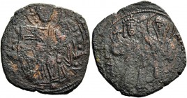 Isaac Comnenus, usurper in Cyprus. 1185 – 1191. Tetarteron, secondary mint 1187-1191, Æ 3.07 g. Christ Pantokrator enthroned facing, wearing pallium a...