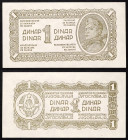 Yugoslavia, Democratic Federal, 1 Dinar, 1944, Partisans WW2, Pick 48, UNC