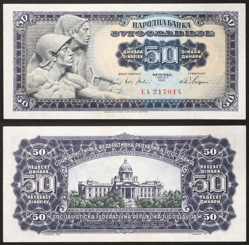Yugoslavia, Socialist Federal Republic, 50 Dinara, 1965, Pick 79a, A.UNC