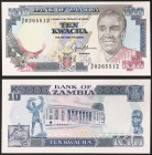 Zambia, Republic, 10 Kwacha, n.d. (1989-91), Pick 31b, UNC