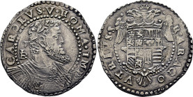 CARLOS V de Alemania, Sacro Imperio Romano Germánico ( I de España). Sicilia. 1/2 ducado. EBC-/EBC. Buen ejemplar. Atractiva