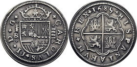 CARLOS II. Segovia Ingenio. 4 reales. 1685. BR. Buen ejemplar