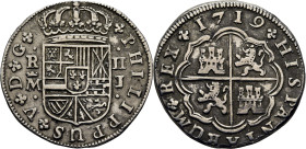 FELIPE V. Madrid. 2 reales. 1719. J