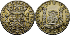 FELIPE V. México. 8 reales. 1747. MF. Dorado algo retirado