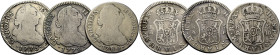 CARLOS III. Madrid. 2 reales. 1775, 1778 y 1784. PJ y JD. Lote de 3