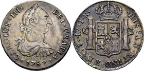 CARLOS III. Potosí. 4 reales. 1787. PR. MBC/EBC-. Cordoncillo perfecto