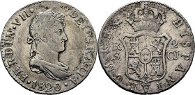 FERNANDO VII. Sevilla. 2 reales. 1820. CJ