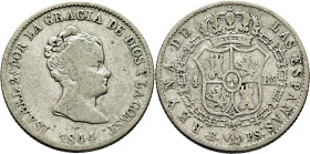 ISABEL II. Barcelona. 4 reales. 1844. Escasa