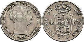 ISABEL II. Barcelona. 4 reales. 1853