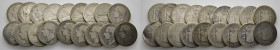 CENTENARIO. 2 pesetas. 1869, 1870 (2), 1870*18-73 (3), 1879, 1882 sobre 1, 1882… Lote de 18