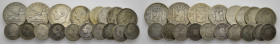 CENTENARIO. 2 pesetas. 1870 (2) y 1879. Sin estrellas. 1 peseta. 1883 y 1903..Lote de 18