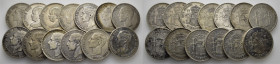 CENTENARIO. 5 pesetas. 1877*18-77 y *X-77 y otros dos, 1878 (2), 1883*18-8x… Lote de 13