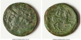 SICILY. Syracuse. Hieron II (ca. 275-215 BC). AE hemilitron (27mm, 16.50 gm, 11h). VG, tooled. Ca. 240-215 BC. Diademed head of Hieron II left; dotted...