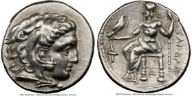 MACEDONIAN KINGDOM. Alexander III the Great (336-323 BC). AR drachm (17mm, 4.26 gm, 12h). NGC XF 5/5 - 4/5. Early posthumous issue, Sardes, ca. 323-31...