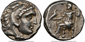MACEDONIAN KINGDOM. Alexander III the Great (336-323 BC). AR drachm (15mm, 7h). NGC Choice VF. Posthumous issue, Carrhae, ca. 315-305 BC. Head of Hera...
