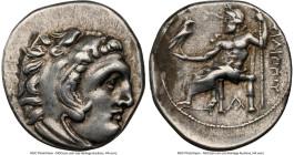 MACEDONIAN KINGDOM. Philip III Arrhidaeus (323-317 BC). AR drachm (18mm, 12h). NGC Choice VF. Sardes, ca. 323-319 BC. Head of Heracles right, wearing ...