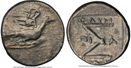 SICYONIA. Sicyon. Ca. 350-280 BC. AR triobol (14mm, 1h). NGC XF. Olympiadas, magistrate. Dove flying right / ΟΛΥΜ/ΠΙ-Α/ΔΑΣ around large Σ; all within ...