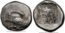 IONIA. Clazomenae. Ca. 5th century BC. AR diobol (10mm, 0.93 gm, 1h). NGC Choice VF 4/5 - 2/5. Forepart of winged boar left / Facing head of gorgoneio...