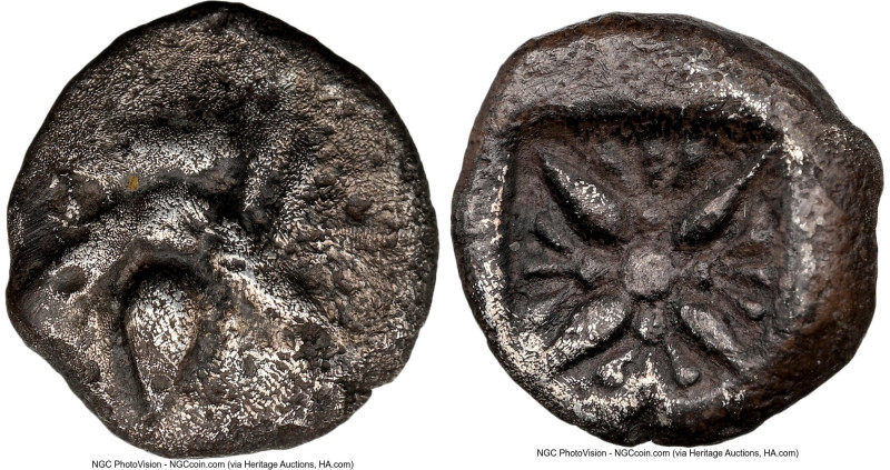 IONIA. Ephesus. Ca. 550-500 BC. AR 1/12-stater or hemihecte (9mm, 0.70 gm). NGC ...