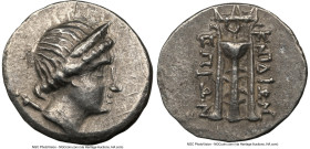 CARIA. Cnidus. Ca. 3rd century BC. AR tetrobol (15mm, 12h). NGC Choice XF. Rhodian standard. Epion, magistrate. Bust of Artemis right, wearing stephan...