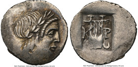 LYCIAN LEAGUE. Cragus. Ca. 48-20 BC. AR hemidrachm (15mm, 11h). NGC XF. Series 5, ca. late 30s-early 20s BC. Laureate head of Apollo right, hair in ti...