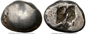ASIA MINOR. Uncertain Mint. Ca. late 6th-early 5th centuries BC. AR stater (19mm, 10.95 gm). NGC Choice VF 5/5 - 4/5. Blank / Two rectangular incuse p...