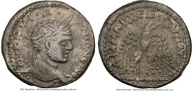 SYRIA. Seleucia Pieria. Caracalla (AD 198-217). BI tetradrachm (26mm, 10.98 gm, 12h). NGC Choice VF 5/5 - 3/5. AD 215-217. ΑΥΤ•Κ•M•A•-ΑΝΤΩΝЄΙΝΟC-C-ЄB,...