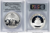People's Republic 4-Piece Lot of Certified silver "Panda" 10 Yuan (1 oz) 2013 MS70 PCGS, KM2116. First Strike. HID09801242017 © 2024 Heritage Auctions...