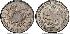 Republic 3-Piece Lot of Certified 8 Reales NGC, 1) 8 Reales 1834 Ga-FS - AU Details (Cleaned), Guadalajara mint, KM377.6 2) 8 Reales 1846 Ga-JG - VF D...