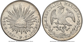 Republic 3-Piece Lot of Certified 8 Reales NGC, 1) 8 Reales 1857 Go-PF - AU Details (Reverse Scratched), Guanajuato mint, KM377.8, DP-Go41 2) 8 Reales...