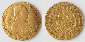 Charles IV gold 2 Escudos 1798 S-CN VF, Seville mint, KM435.2, Cal-450. 21.5mm. 6.19gm. HID09801242017 © 2024 Heritage Auctions | All Rights Reserved ...
