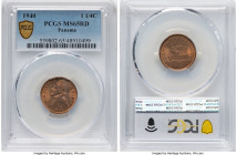 Republic Pair of Certified Minors MS65 Red PCGS, 1) Panama: 1-1/4 Centesimos 1940, Philadelphia mint, KM15 2) Argentina: Centavo 1944, KM37 +- HID0980...
