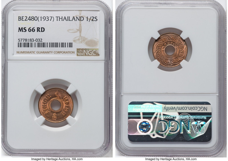 3-Piece Lot of Certified Assorted Minors NGC, 1) Thailand: Rama VIII 1/2 Satang ...