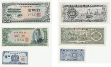 韓国 韓国銀行券 10ウォン 100ウォン 500ウォン 3枚セット 返品不可 要下見 Sold as is No returns 차20587772바,나12972267차,-1-,韓国銀行は、現在も存在する大韓民国の中央銀行です。1948年の大韓民国政府樹立に伴い、1950年5月に韓国銀行法が制...
